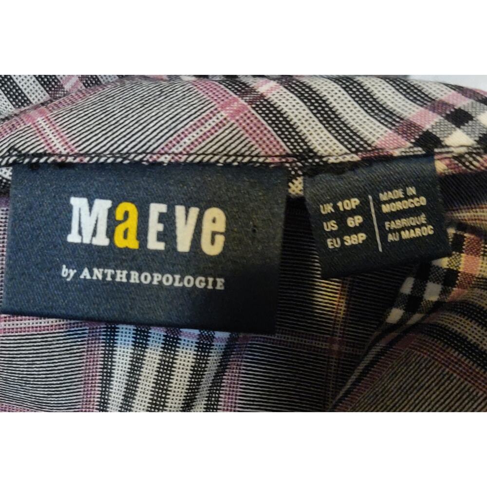 Maeve Anthropologie Plaid Dress 6P One Shoulder Prep School Girl Midi Preppy NWT - Picture 10 of 16